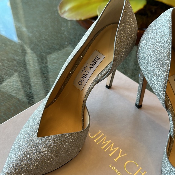 NIB Jimmy Choo Silver Sophia 100 Size 38. New and Ready to Party!! - Picture 4 of 9